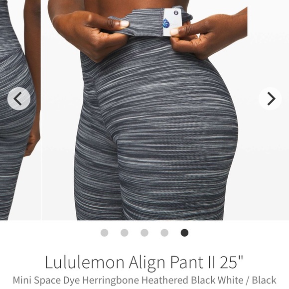 Lululemon Align leggings sz 6. 25” Heathered Black/White. No flaws! - Picture 6 of 6